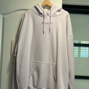Glossier Lavender Embroidered Hoodie Limited Edition Size XXL